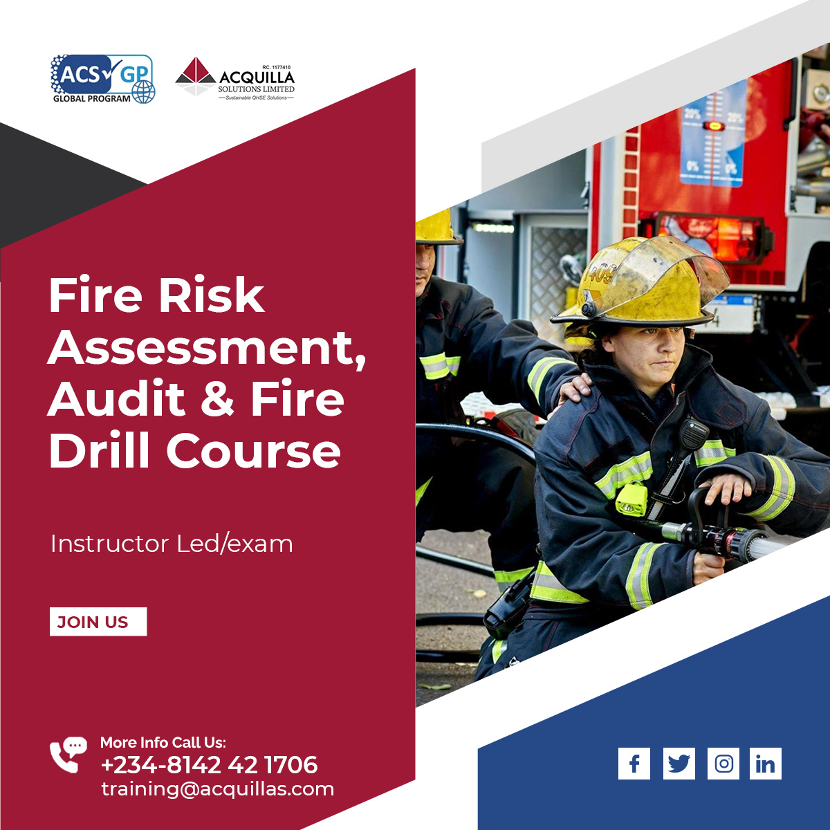 Fire Risk Assessment Audit Fire Drill Course - Fire Risk Assessment, Audit & Fire Drill Course - Fire Safety - Acquilla Solutions Limited (ASL)
