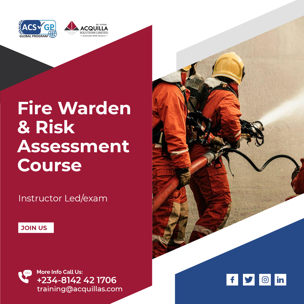 Fire Warden Risk Assessment Course - Fire Warden & Risk Assessment Course - Fire Safety - Acquilla Solutions Limited (ASL)