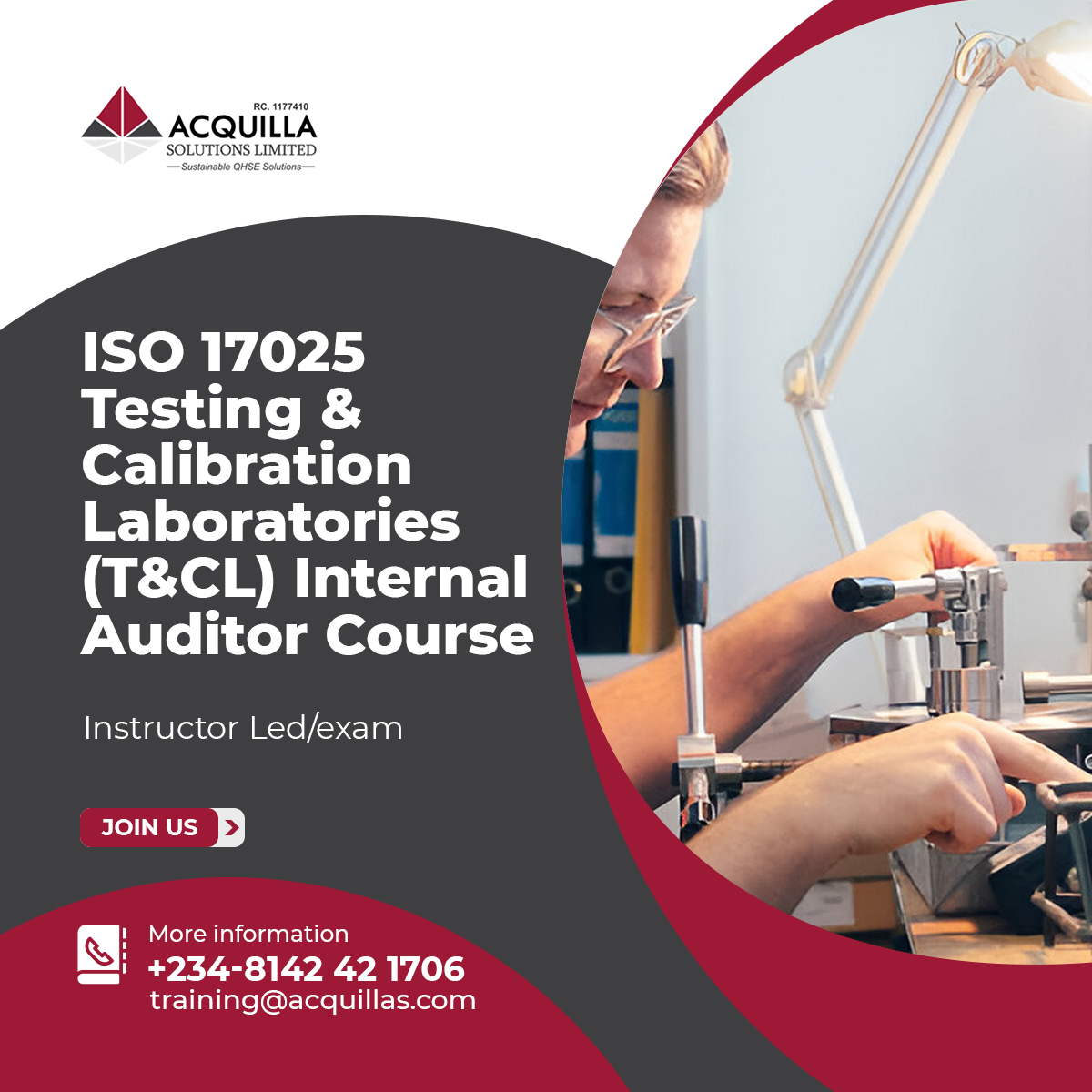 ISO 17025 Testing Calibration Laboratories TCL Internal Auditor Course - ISO 17025 Testing & Calibration Laboratories  (T&CL) Internal Auditor Course - ISO Internal Auditor Courses - Acquilla Solutions Limited (ASL)