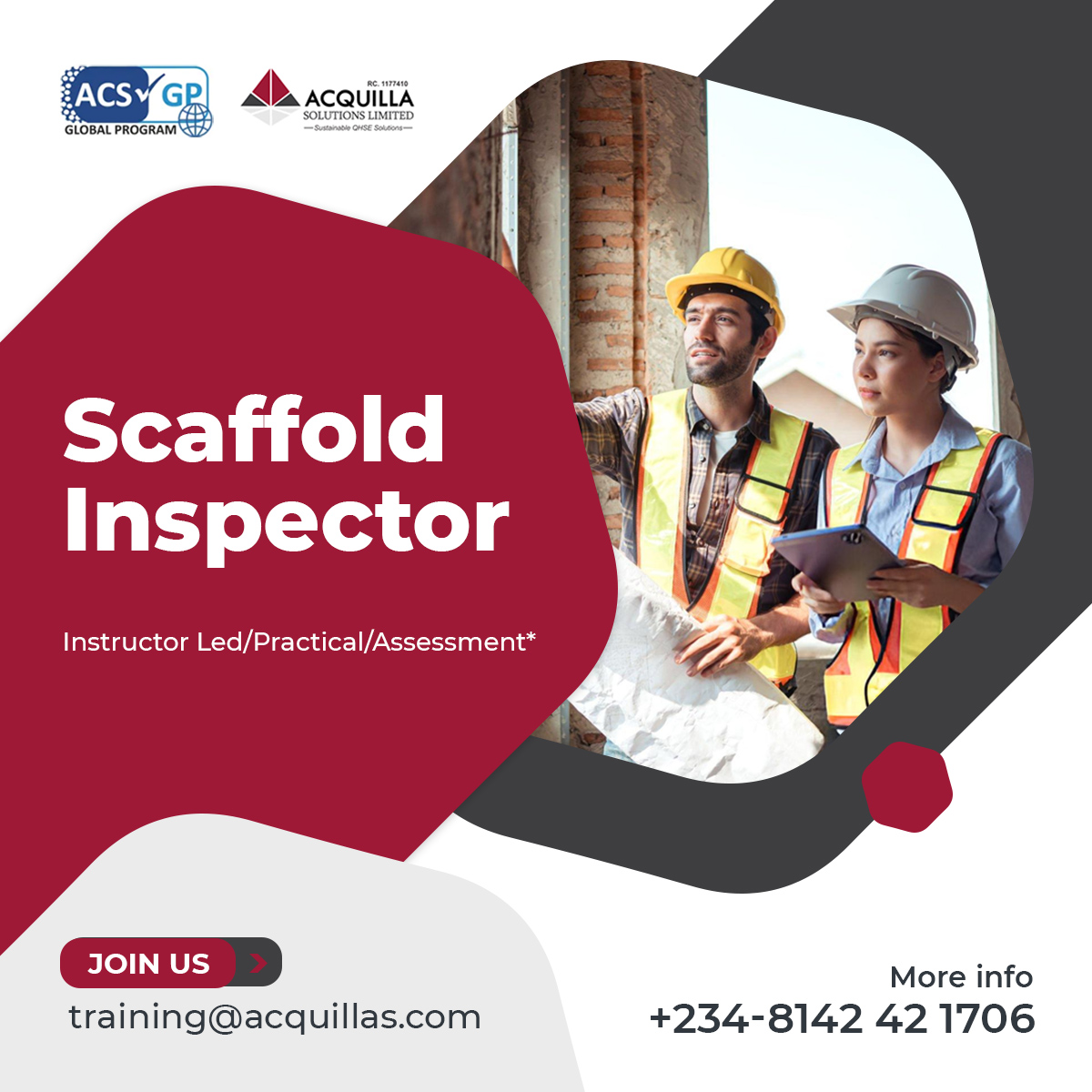 Scaffold Inspector 1 - Scaffold Inspector - HSE Specific Short Courses - Acquilla Solutions Limited (ASL)