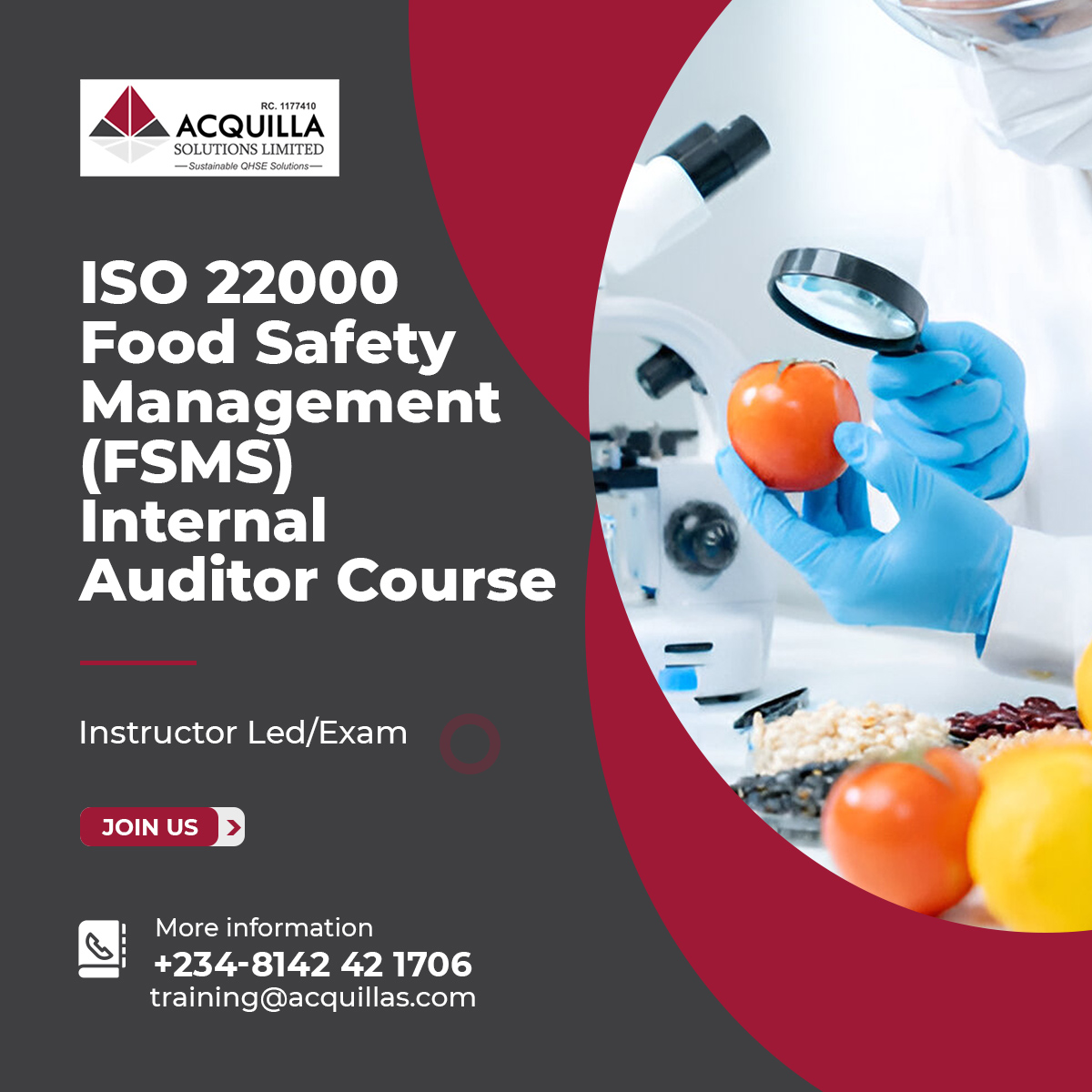 ISO 22000 Food safety Management FSMS Internal Auditor Course.jpg