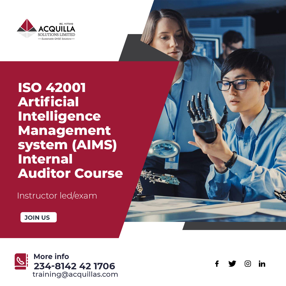 ISO 42001 Artificial Intelligence Management system AIMS Awareness Foundation Course.jpg