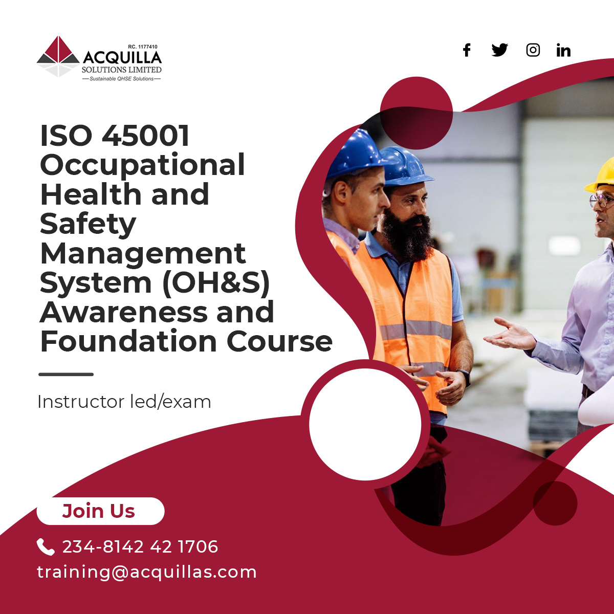 ISO 45001 Occupational health and safety management system OHS Awareness Foundation Course.jpg